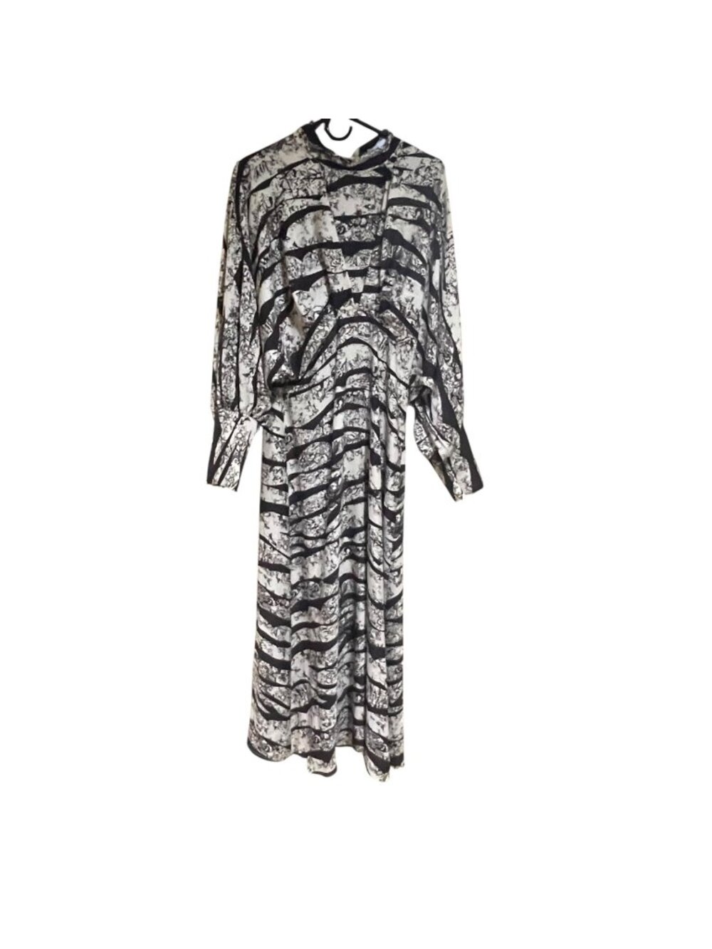 Blank midi brown & white zebra print pattern